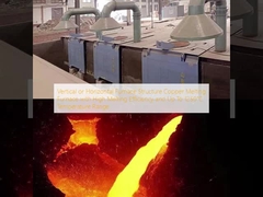 Horno de fusión de cobre con estructura vertical u horizontal, alta eficiencia de fusión y rango de temperatura de hasta 1250°C